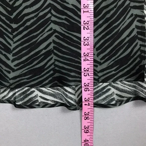 $299 ANINE BING Dolly Silk Skirt Zebra Print Size XS Midi Slit Willow Green Gray - Picture 14 of 16